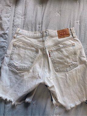 Levi's Pale Blue Denim Cutoff Shorts